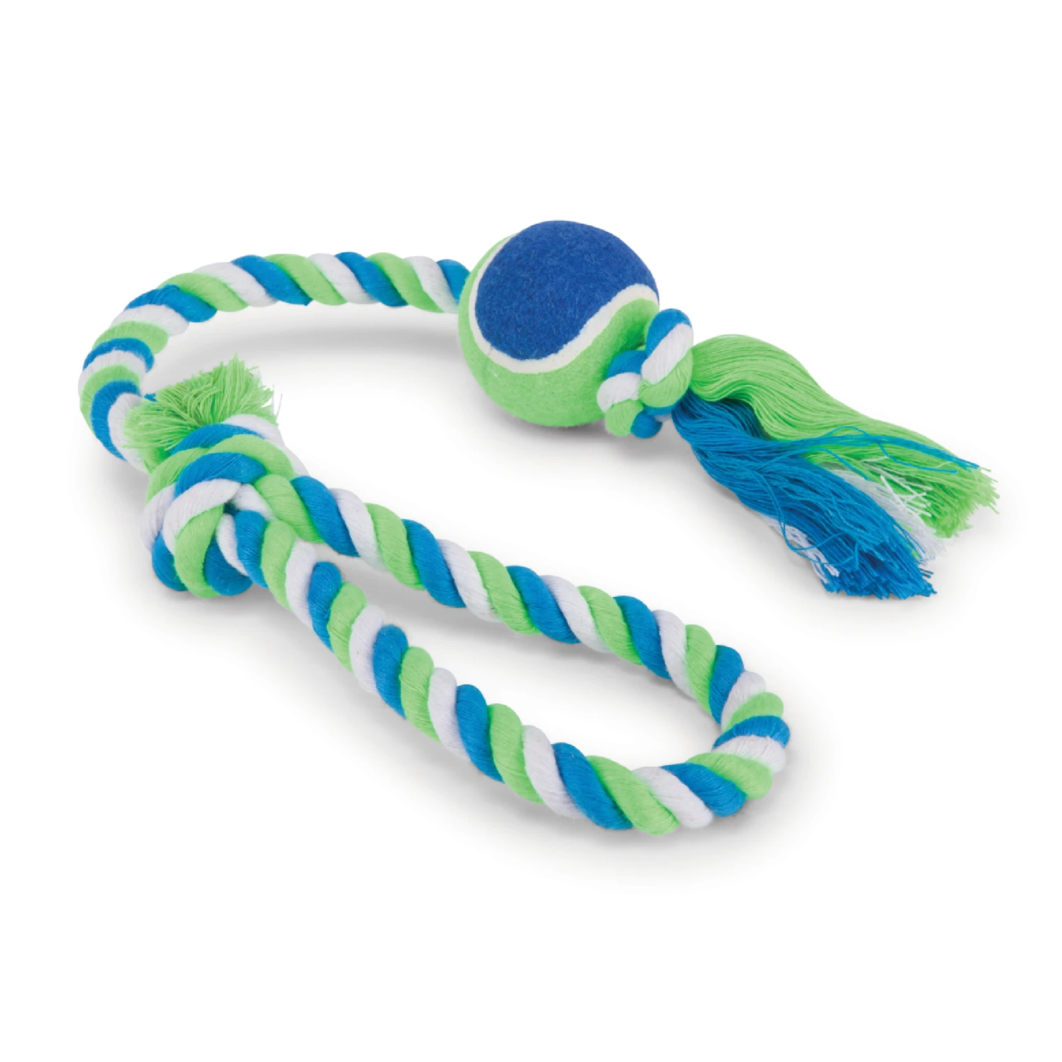 Twisted Rope Sling Tennis Ball Dog Toy 4 Twisted Rope Sling Tennis Ball Dog Toy - Image 2