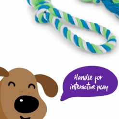 Twisted Rope Sling Tennis Ball Dog Toy 12 Twisted Rope Sling Tennis Ball Dog Toy -Kazoo Store 13733 Kazoo TwistedRopeSlingTennisBall Large D