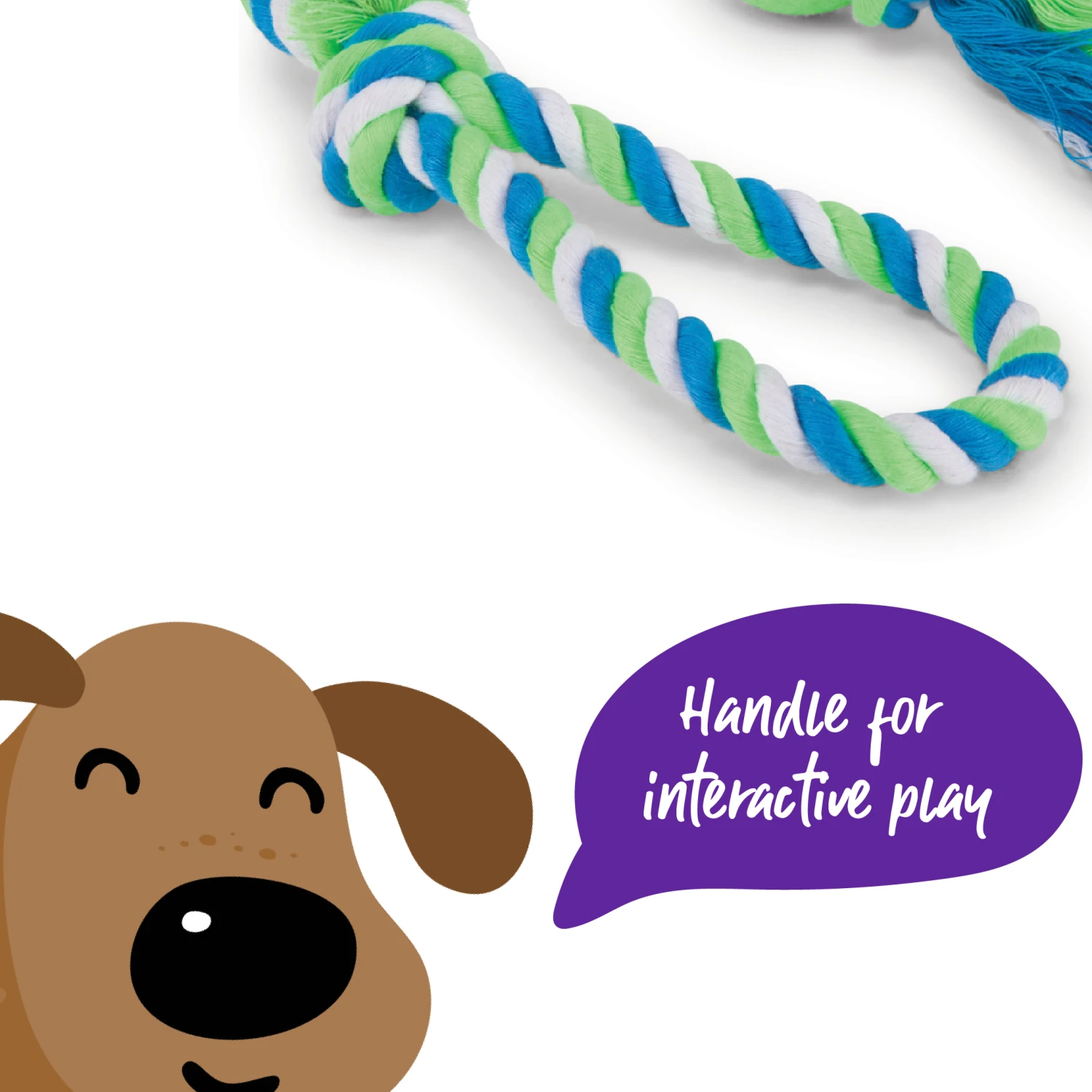 Twisted Rope Sling Tennis Ball Dog Toy 5 Twisted Rope Sling Tennis Ball Dog Toy - Image 3