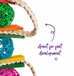 Snake Wicker Ball & Bell -Kazoo Store 14466 Kazoo Snake ColourWickerBall Bell D2