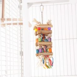 Tower Toy With Sisal & Beads -Kazoo Store 14562 Kazoo BirdToyTowerWSisal Beads Lifestyle