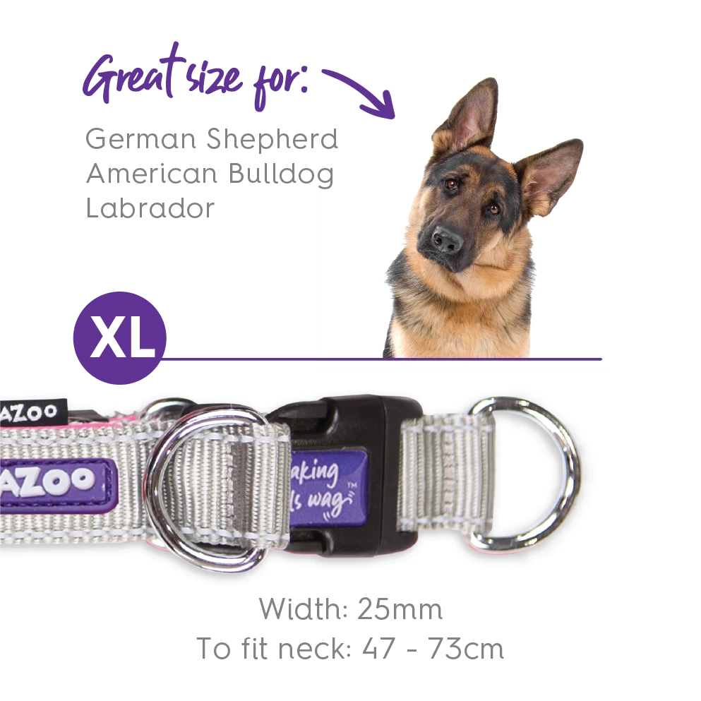 Active Easy-clip Dog Collar - Silver & Pink 12 Active Easy-clip Dog Collar - Silver & Pink - Image 10