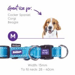 Active Easy-clip Dog Collar - Ocean Sunrise -Kazoo Store Kazoo 11333 ActiveAdjustableColar OceanSunrise S