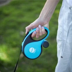 Retractable Dog Lead W/ Poop Bag Dispenser- 5 Metre - Up To 30kg -Kazoo Store Kazoo 11748 RetractableLeadw PoopBagDispenser Medium LS2