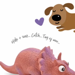 Tricky Triceratops Squeaky Dog Toy -Kazoo Store Kazoo 13659 TrickyTriceratops L D2