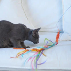 Streamer Fish Play And Catch Wand 20 Streamer Fish Play And Catch Wand -Kazoo Store Kazoo 13986 PlayWand StreamerFish LS 4