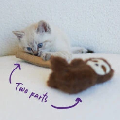 Jungle Sloth With Catnip And Silvervine -Kazoo Store Kazoo 13993 JungleSloth 13x8x4 LS6