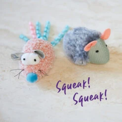 Pinky Mouse With Sound Chip And Catnip -Kazoo Store Kazoo 14020 PinkySqueakyMouse 15x5x5 LS6 D