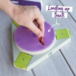 Triangle Turn Interactive Puzzle Play Cat Toy -Kazoo Store Kazoo 14048 TriangleTurnPuzzleToy Doodles1