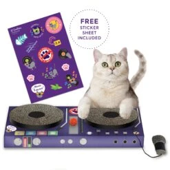 DJ Scratchez Cardboard Cat Scratcher