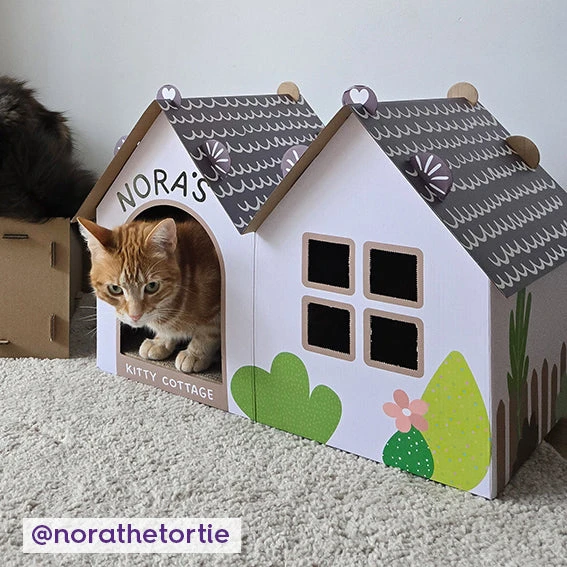 Cat Cottage Cardboard House - Image 2