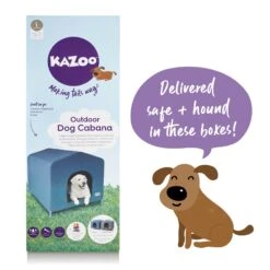 Cabana Dog House - Cappuccino -Kazoo Store Kazoo 15157 OutdoorDogCabana Cappacino L Doodles