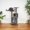 Corner 3 Level Cat Playground - Charcoal -Kazoo Store Kazoo 15492 Corner3LevelPlayground Grey LS 2