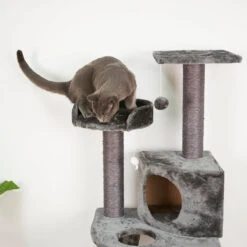 Corner 3 Level Cat Playground - Charcoal -Kazoo Store Kazoo 15492 Corner3LevelPlayground Grey LS 7