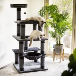 5 Level Cat Playground - Charcoal
