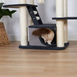 Kitty Climb Playground - Grey Carpet -Kazoo Store Kazoo 15533 KittyClimbPlayground GreyCarpet Cream 13