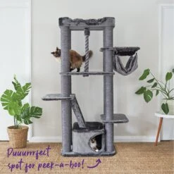 Kitty Climb Playground - Charcoal -Kazoo Store Kazoo 15562 KittyClimbPlayground Doodles 07