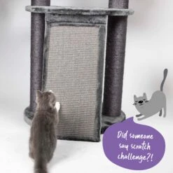 Kitty Scratch & Sleep Post - Charcoal 23 Kitty Scratch & Sleep Post - Charcoal -Kazoo Store Kazoo 15574 KittyScratch Play Charcoal Doodles 67