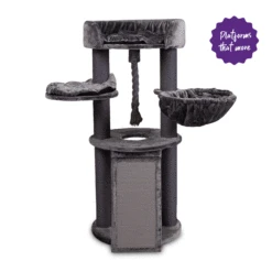 Kitty Scratch & Sleep Post - Charcoal 29 Kitty Scratch & Sleep Post - Charcoal -Kazoo Store Kazoo 15574 Scratch Sleep Charcoal 2