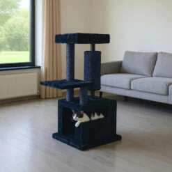 Kitty Scratch Barrel Tree - Black