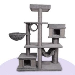 Hide & Climb Cat Tree - Grey -Kazoo Store Kazoo 15598 HideandClimbCatTree Grey