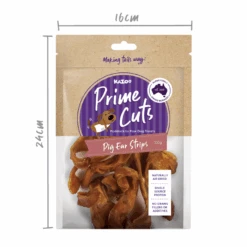 Pig Ear Strips -Kazoo Store Kazoo 15819 Kazoo PrimeCuts PigEarStrips 100g FOB Doodles