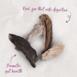 Aussie Rabbit Ears W/ Fur Cat Treats -Kazoo Store Kazoo 16097 PrimeCutsCat AustralianRabbitEars Treats Doodles