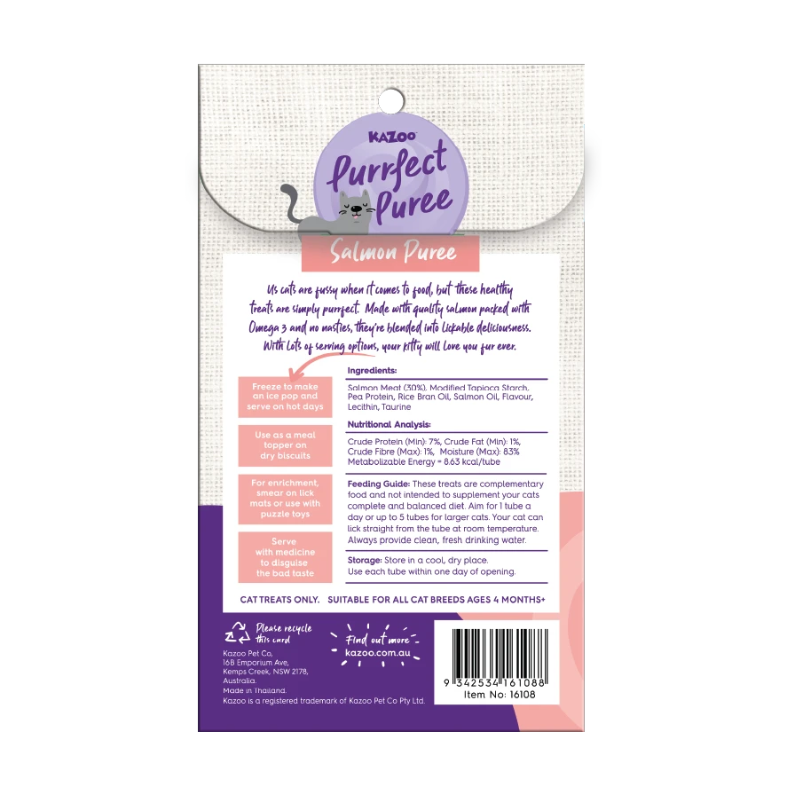 Purrfect Puree Cat Treat - Salmon 7 Purrfect Puree Cat Treat - Salmon - Image 5
