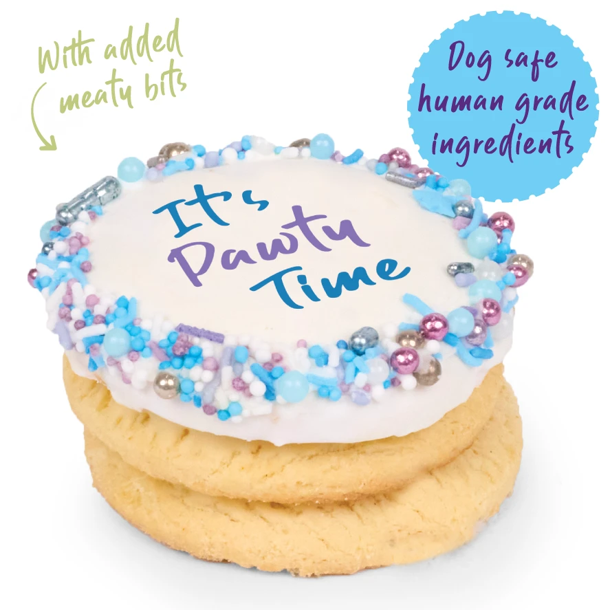 Dog Birthday Cake - Round - Blue 5 Dog Birthday Cake - Round - Blue - Image 3