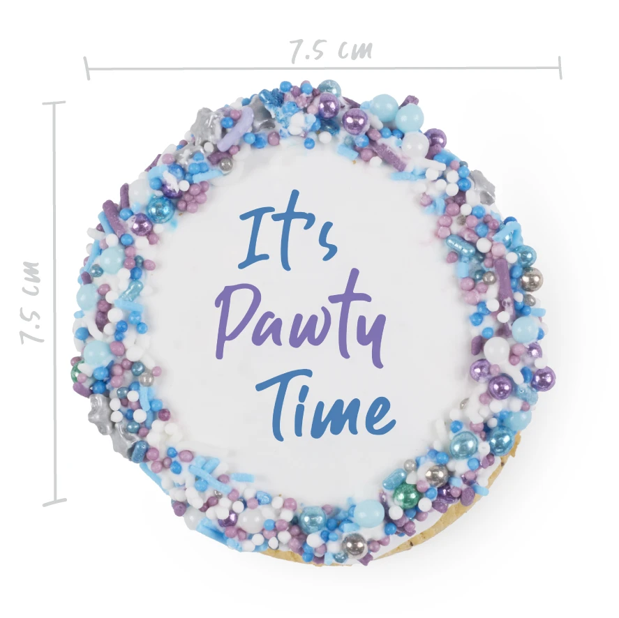 Dog Birthday Cake - Round - Blue 6 Dog Birthday Cake - Round - Blue - Image 4