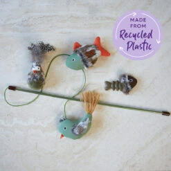 Eco-Friendly Fantail Bird Wand With Catnip And Recycled Materials 11 Eco-Friendly Fantail Bird Wand With Catnip And Recycled Materials -Kazoo Store Kazoo EcoKittyRange LS 101