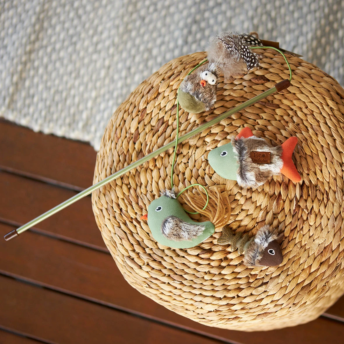 Eco-Friendly Fantail Bird Wand With Catnip And Recycled Materials 9 Eco-Friendly Fantail Bird Wand With Catnip And Recycled Materials - Image 7