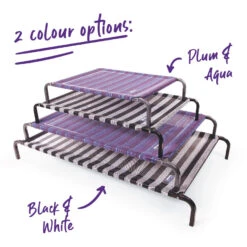 Everyday Outdoor Dog Bed - Black & White -Kazoo Store Kazoo EverydayOutdoorBed Doodles 05