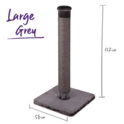 Cat Scratch Post - Grey - Large -Kazoo Store Kazoo LargeScratchPost doodles 61
