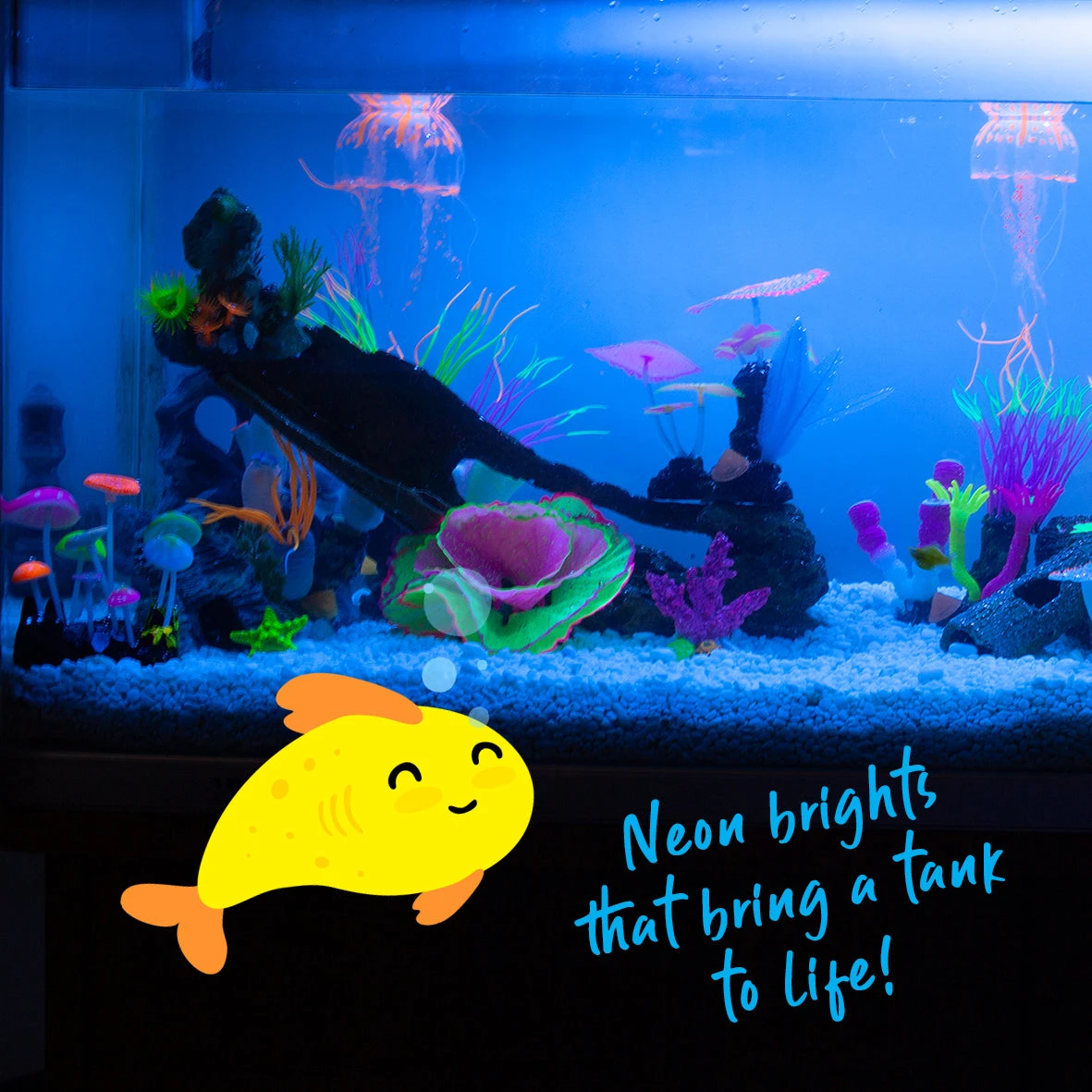 Silicone Fluro Anemone With Clown Fish 4 Silicone Fluro Anemone With Clown Fish - Image 2